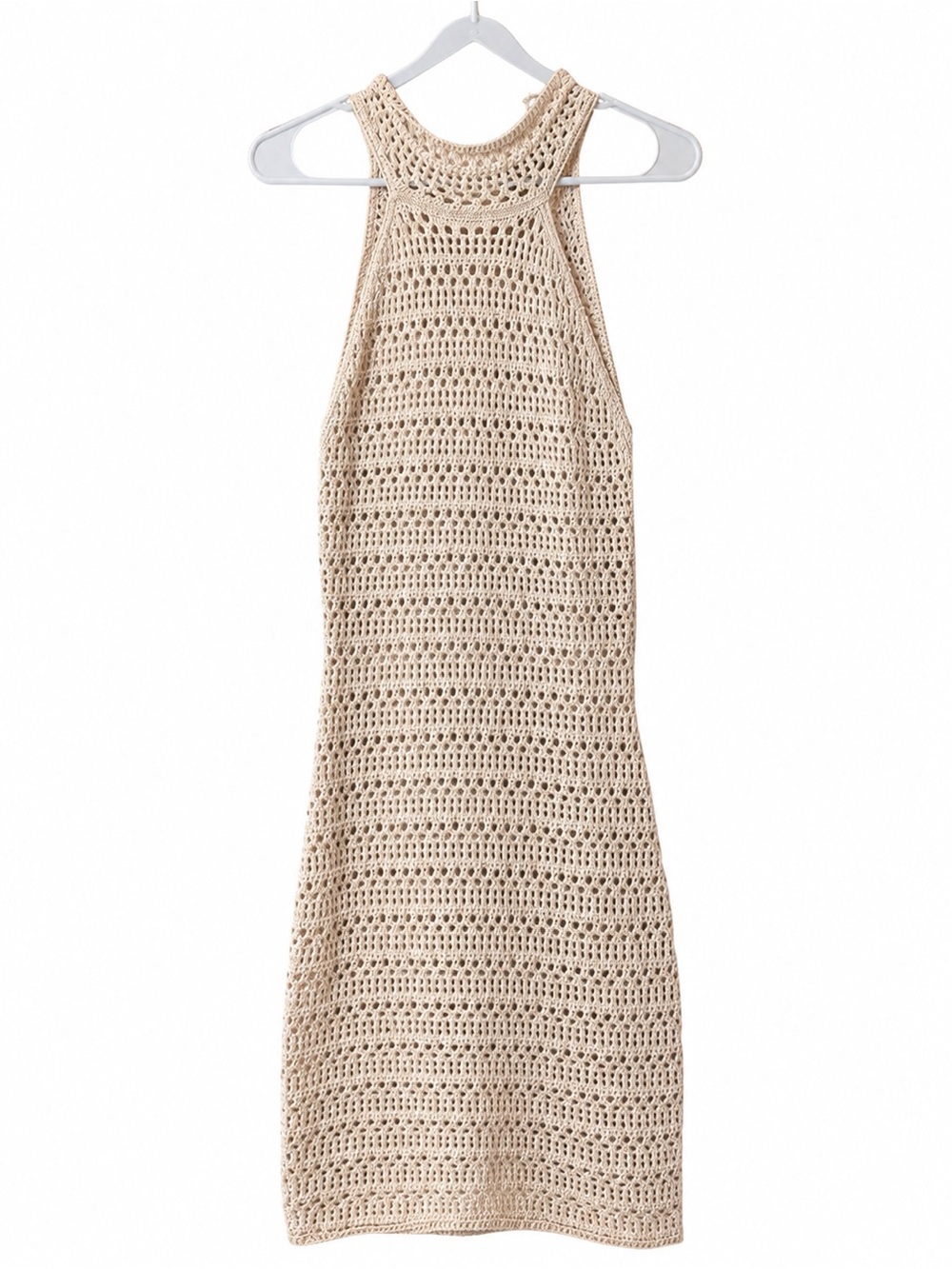Crochet Halter mini in Beige